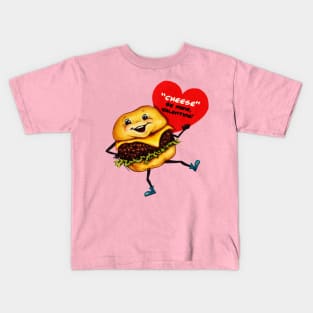 Valentine Cheeseburger Kids T-Shirt